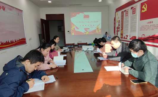 九州体育(JiuZhou Sports)官方网站党支部开展“学习贯彻党的十九届六中全会精神”主题党日活动
